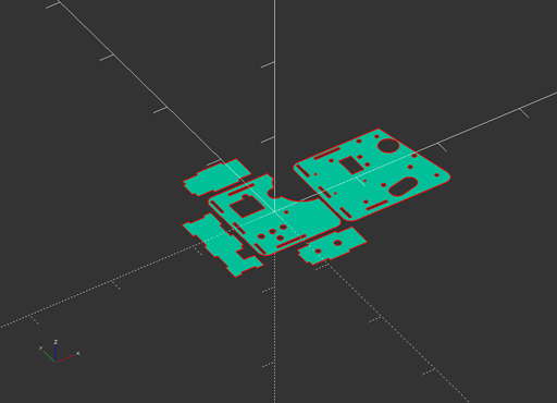 Plate of all laser cut components